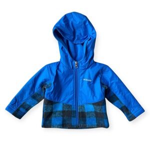 Columbia Baby Navy Blue Fleece Lined Hooded Jacket 6 -12 Months